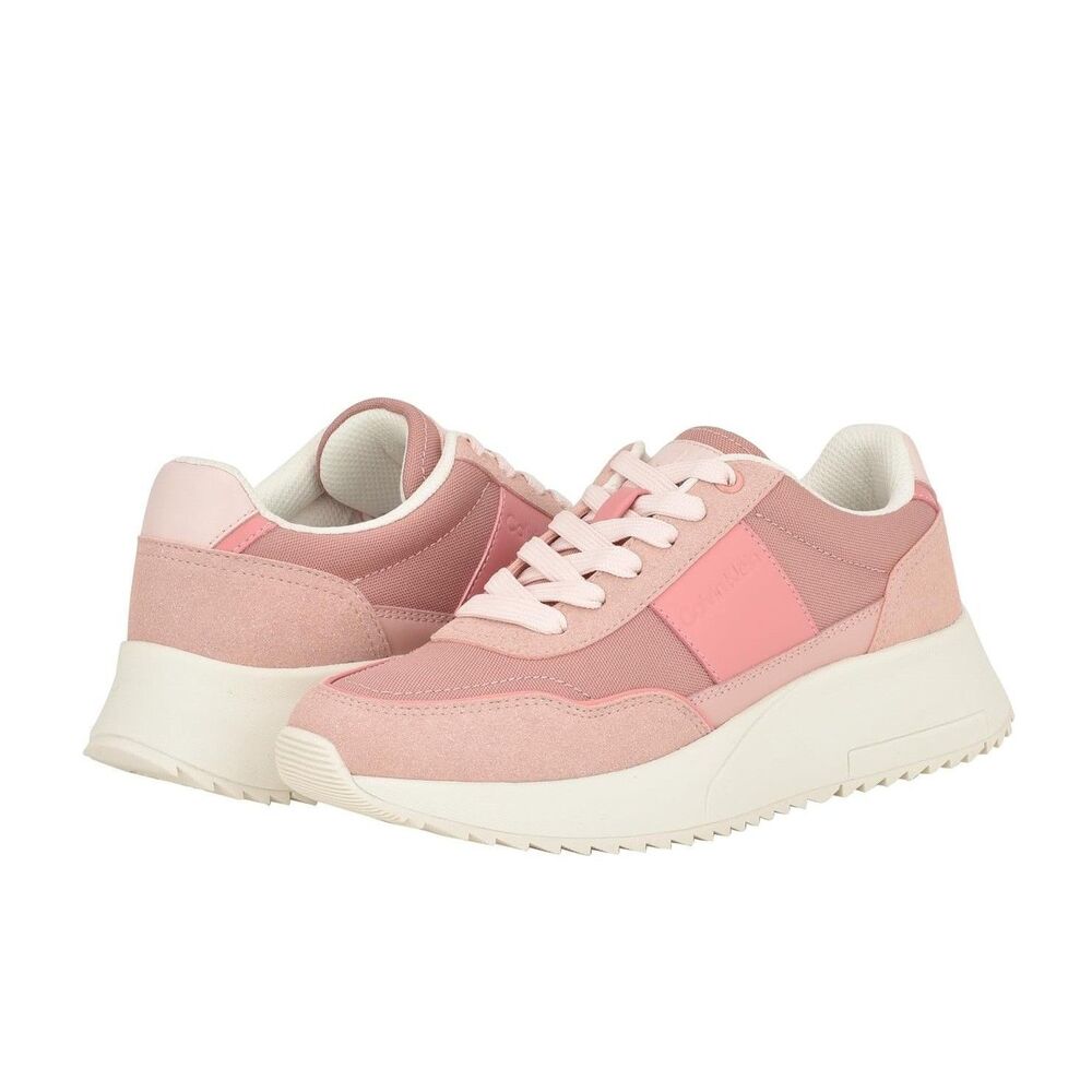 Calvin Klein Womens 8.5 M  Medium Pink Pippy Lace Up Sneakers NIB ZQ7